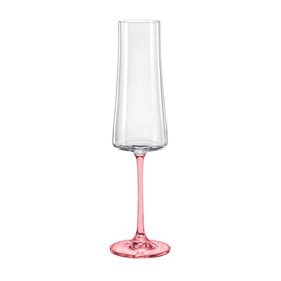 Imagem de Taça De Cristal Bohemia Para Champanhe 210 ml Vermelha Xtra 1 Peça