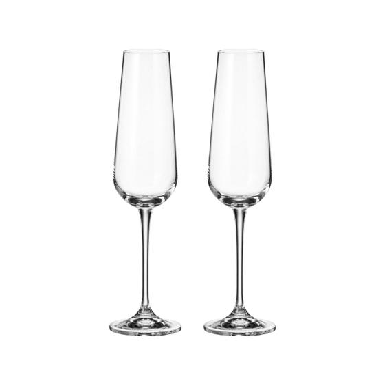 Imagem de Taça de Cristal Bohemia Para Champanhe 220 ml Ardea 2 Peças