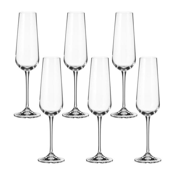 Imagem de Taça de Cristal Bohemia Para Champanhe 220 ml Ardea 6 Peças
