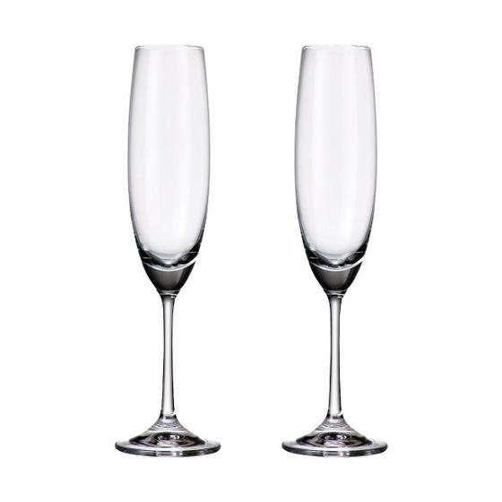 Imagem de Taça De Cristal Bohemia Para Champanhe 250Ml Milvus 2 Peças