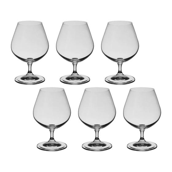 Imagem de Taça De Cristal Bohemia Para Conhaque 400 ml Roberta 6 Peças