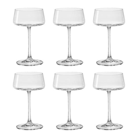 Imagem de Taça de Cristal Bohemia Para Coquetel 220 ml Xtra 6 Peças
