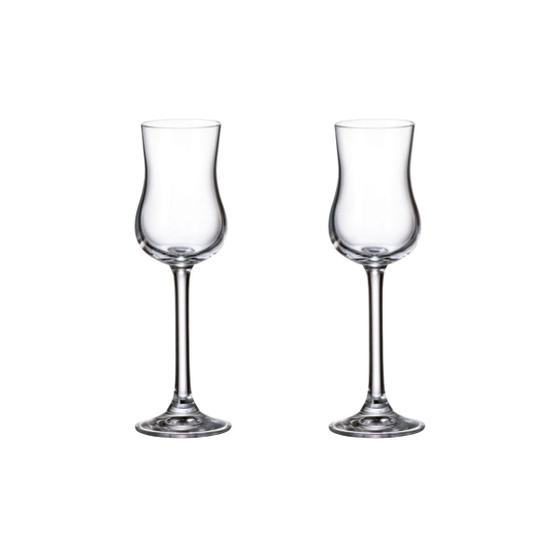 Imagem de Taça de Cristal Bohemia Para Grappa 85 ml Colibri 2 Peças