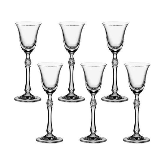 Imagem de Taça de Cristal Bohemia Para Licor 70 ml Parus 6 Peças