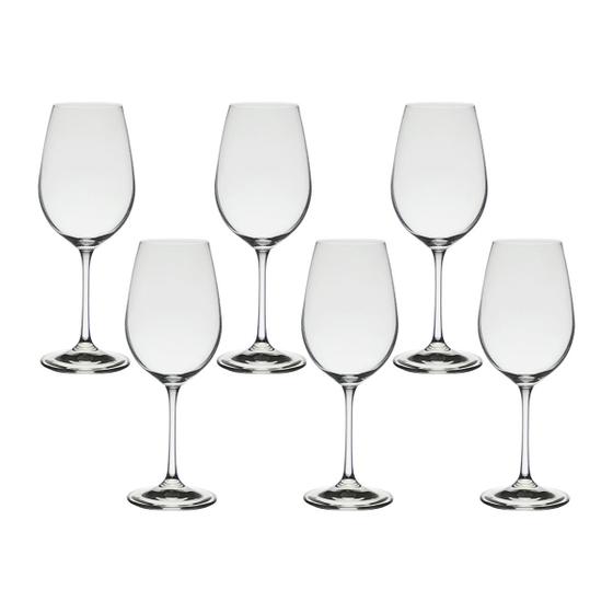 Imagem de Taça De Cristal Bohemia Para Vinho 350 ml Helena 6 Peças