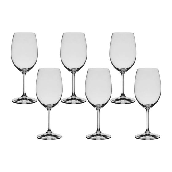 Imagem de Taça De Cristal Bohemia Para Vinho 350 ml Roberta 12 Peças