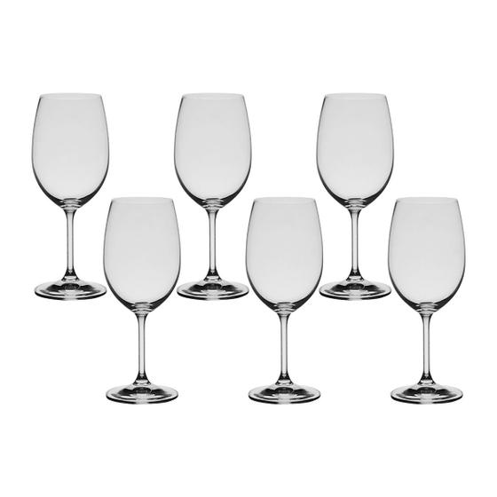 Imagem de Taça De Cristal Bohemia Para Vinho 350 ml Roberta 6 Peças