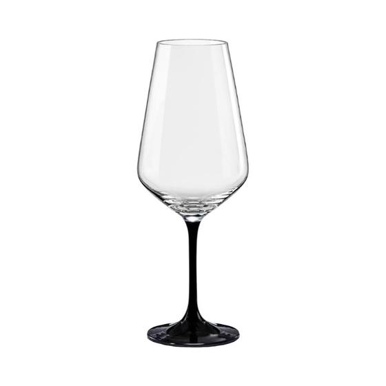 Imagem de Taça de Cristal Bohemia Para Vinho 550 ml Preta Sandra 1 Peça