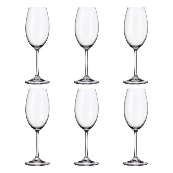 Imagem de Taça De Cristal Bohemia Para Vinho Branco 300 ml Milvus 6 Peças