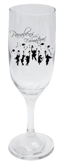 Imagem de Taça de Espumante de Vidro 190ml Parabéns Pela Formatura