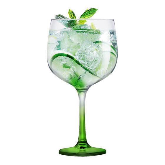 Imagem de Taça de Gin Degrade de Vidro 650ml Verde