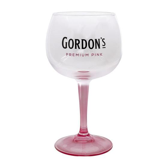 Imagem de Taça De Gin Gordon's Vidro Transparente Rosa e Amarelo 600ml