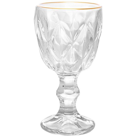 Imagem de Taça de vidro para licor Diamond com fio de ouro Lyor 50 ml