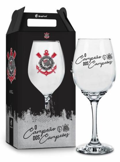 Imagem de Taça De Vinho Corinthians Vidro Timão 385ml