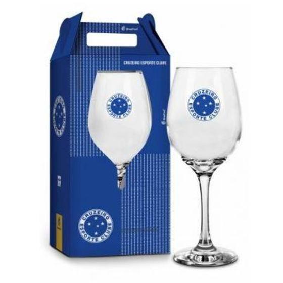 Imagem de Taça De Vinho Cruzeiro Oficial Licenciado Brasfoot Presente