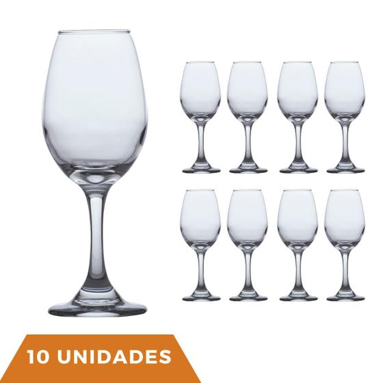 Imagem de Taça de Vinho para Degustação Agua 365ml Luxo - 10 Unidades