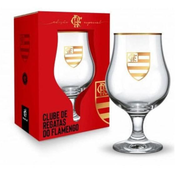 Imagem de Taça Dublin Flamengo Serie Ouro Brasfoot 400ml Licenciada Com selo Oficial