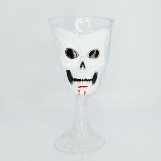 Imagem de Taça Halloween - Branca com Transparente - Caveira - 250ml - 1 unidade - Silver Festas - Rizzo