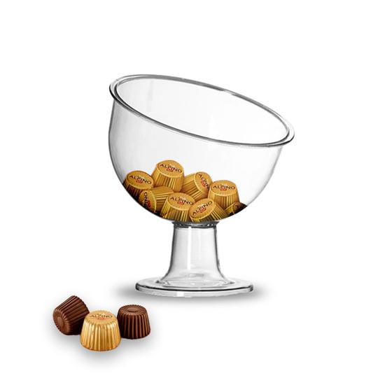 Taça Inclinada Grande Bala Doces Sobremesas Cor Cristal 2,7L Menor preço em Taça Inclinada Grande Bala Doces Sobremesas Cor Cristal 2,7L