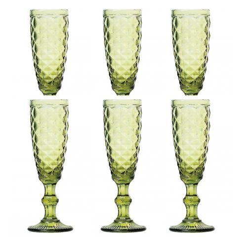 Imagem de Taça p/degustação champanhe de vidro verde 6 peças