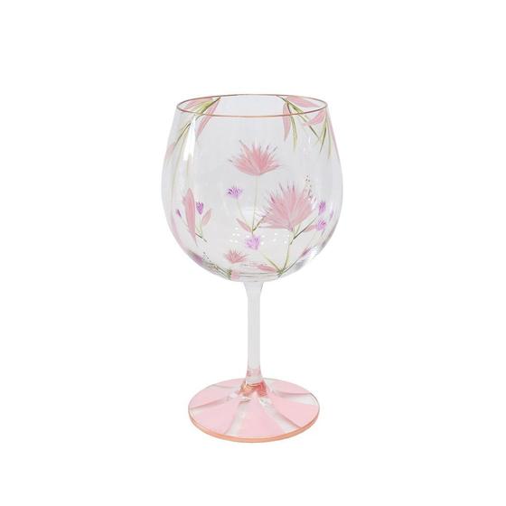 Imagem de Taça para Gin Cristal Pintada à Mão Mavie Rosa