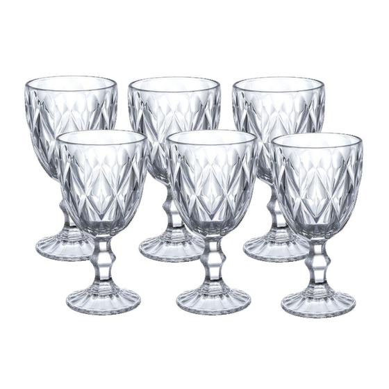 Imagem de Taça para vinho ou água jogo com 6 taças de vidro 265 ml