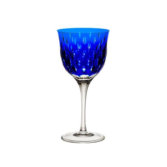 Imagem de Taça para vinho tinto em cristal Strauss Overlay 225.102.152 370ml azul escuro