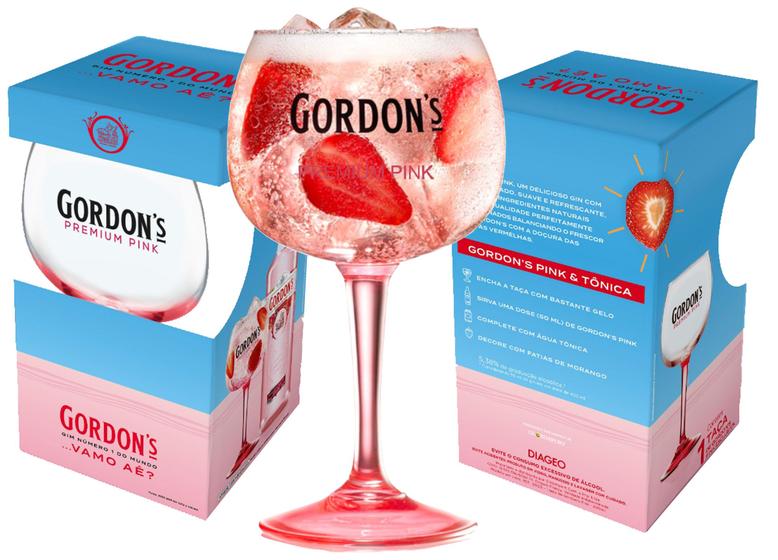 Imagem de Taça Personalizada Gordons Pink De Gin Vidro 600ml Oficial