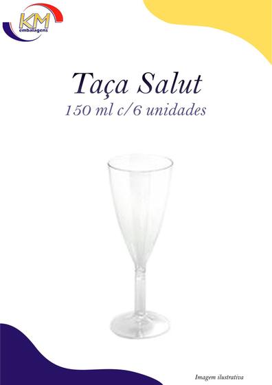 Imagem de Taça Salut 150 ml c/06 unid. - Prafesta - drink, comemoração, bebidas, champanhe, eventos (2197)