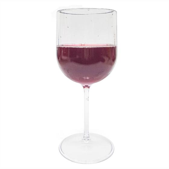 Imagem de Taça Vinho Acrílico Bebida Festas 340ml Transparente