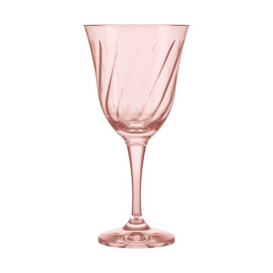 Imagem de Taça Vinho Água Lírio Âmbar Rose 365ml Nadir Figueiredo Decoração Allmix Rosa