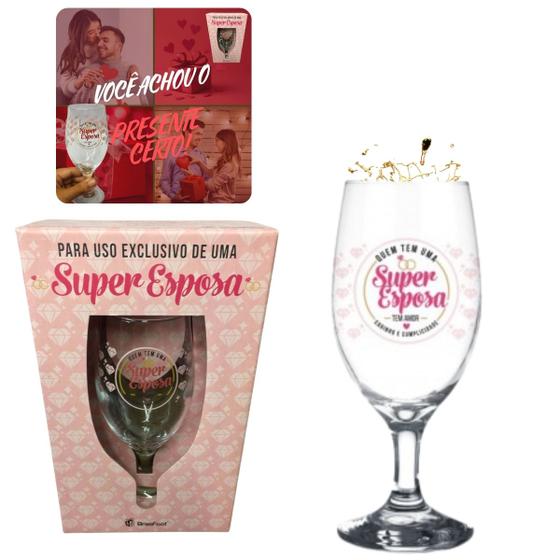 Imagem de Taça Windsor 330ml Bebida Coquetel Super Esposa Presente Dia dos Namorados