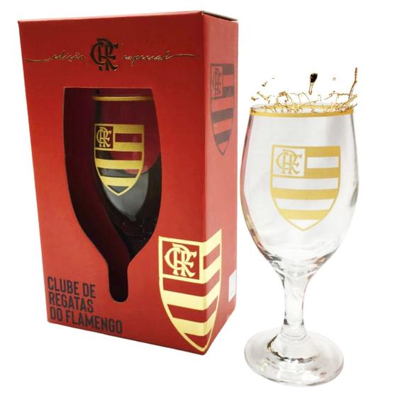 Imagem de Taça Windsor 330ml Vidro Flamengo Edição Série Ouro Selo