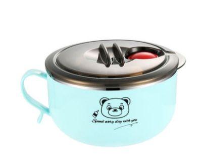 Imagem de Taça Wokex de Aço Inoxidável 1000ml para Macarrão Instantâneo - com Tampa