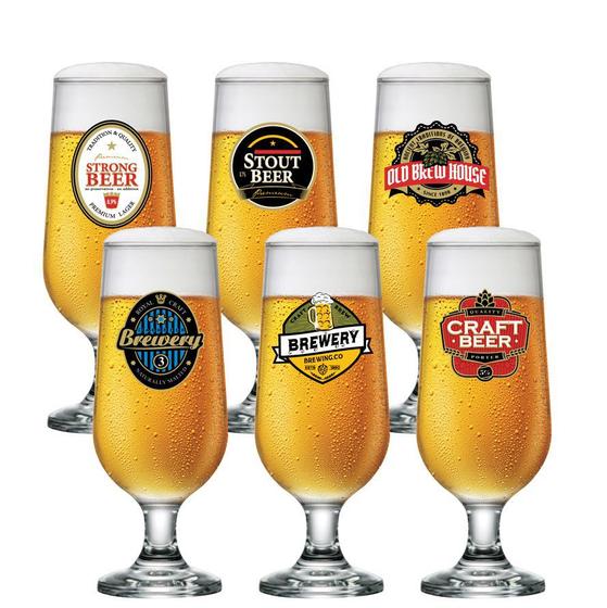 Imagem de Taças de Cerveja Vidro Happy Hour Taça Blumenau 310ml 6 pcs