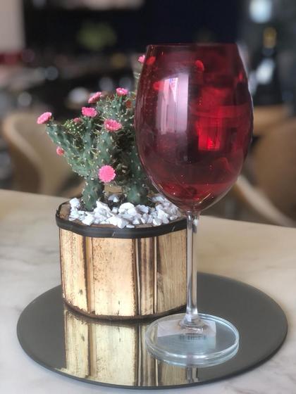Imagem de Tacas de vinho de cristal banquet vermelho 580ml