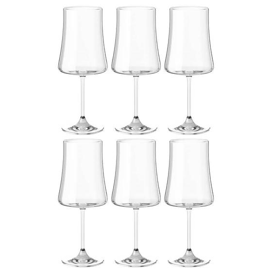 Imagem de Taças de Vinho e Água Cristal 460ml Com Titânio Pleasure 6 peças - Haus Concept 56413/101-6