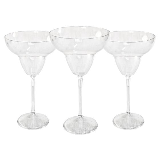 Imagem de Taças Margaritas Acrílica Cristal 350ml - 5 Unidades - Coupe Drinks Festas