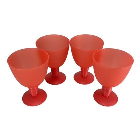 Imagem de Taças murano 330 ml com tampas da tupperware