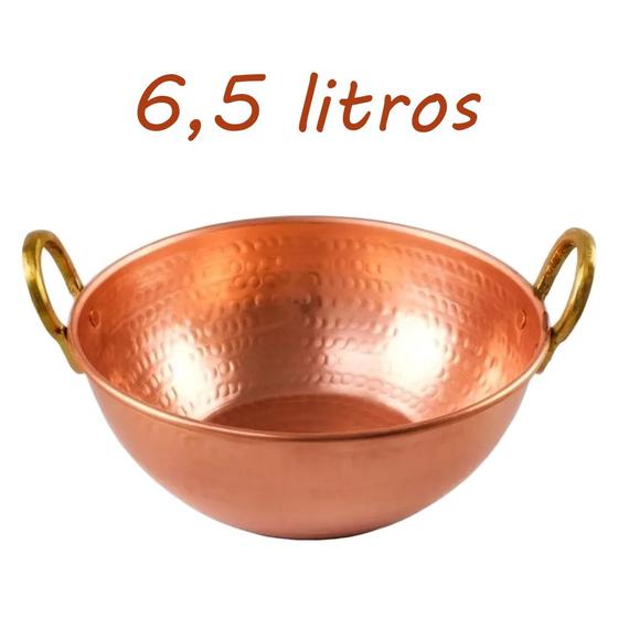 Imagem de Tacho De Cobre Puro 6,5 Litros