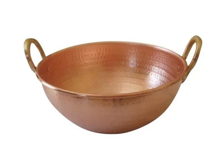 Tacho De Cobre Puro De 50 Litros 62cm Diâmetro Menor preço em Tacho De Cobre Puro De 50 Litros 62cm Diâmetro
