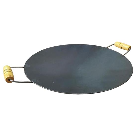 Imagem de Tacho Disco De Arado Aço Carbono 45cm Fundo Rústico Resistente Grandes Porções Carreteiro Churrasco