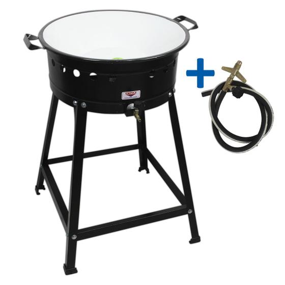 Tacho Para Fritar Pastel 10 Lts A Gás Alta Pressão + Kit Gás CEFAZ