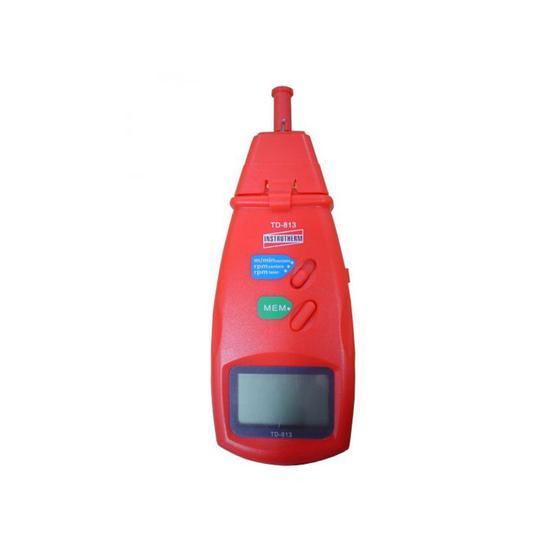 Imagem de Tacômetro Digital Laser Faixa 0,5 A 19999 Óptico 1,5 A 99999 Rpm Medidor Rotação Td-813 Portátil Instrutherm