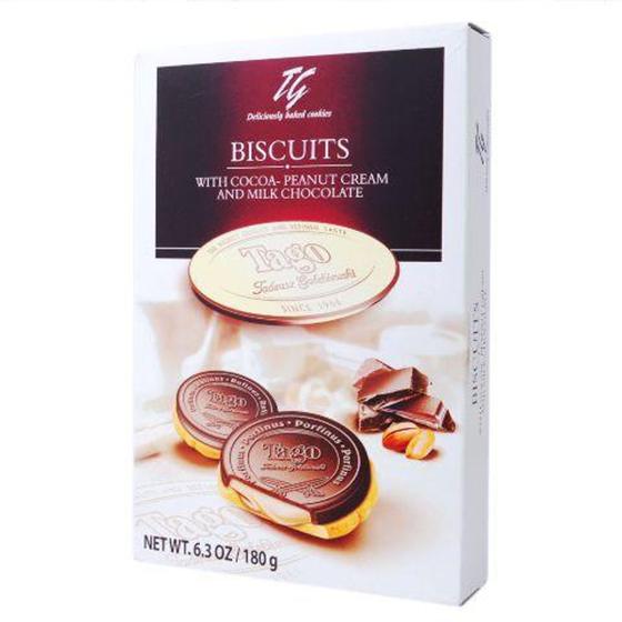 Imagem de Tago Biscuits Cocoa Peanut (Creme de Cacau com Amendoim) Coberto com Chocolate 180g - Polonia