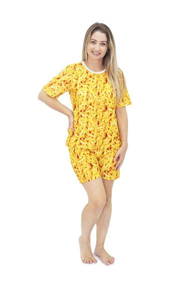 Imagem de Tal Mãe Tal Pet Pijama Feminino Curto e Roupa Pet Batata Frita