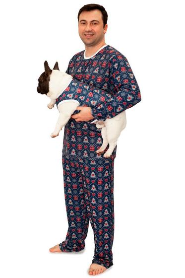 Imagem de Tal Pai Tal Pet Pijama Masculino Longo e Roupa Pet Natal Love