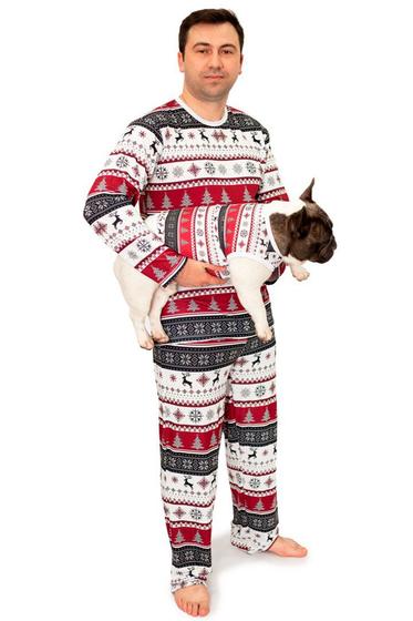 Imagem de Tal Pai Tal Pet Pijama Masculino Longo e Roupa Pet Natal Night