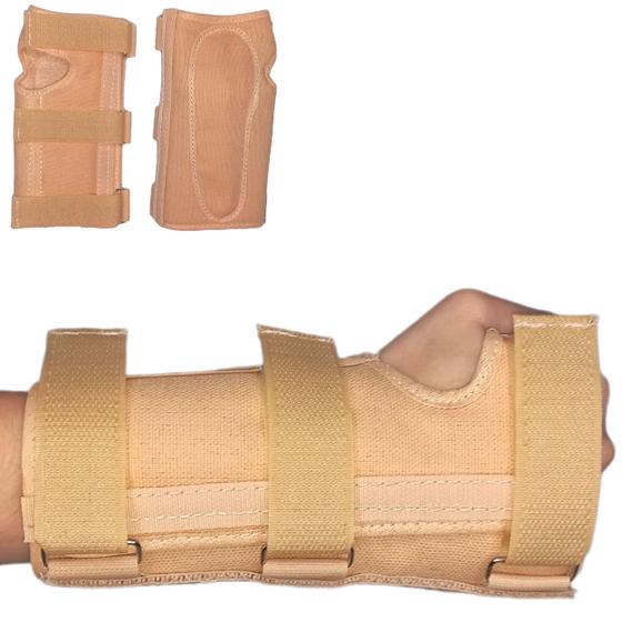 Imagem de Tala para Punho M Ortopédica Imobilizador de Pulso Bege Mão Direita Tendinite Takecare