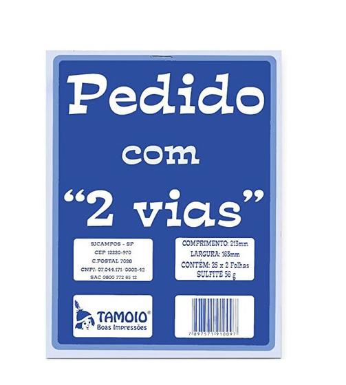 Imagem de Talão Bloco de Pedido 2 vias 21,3x16,3cm 25x2 folhas